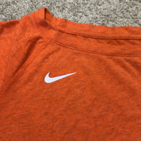 Nike Orange Long Sleeve Long Waisted Shirt Small - Picture 3 of 5